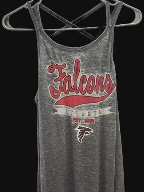 Atlanta Falcons Teens Gray Criss Cross Back Tank Top XL 15/17